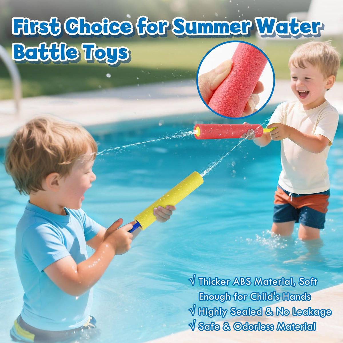 Lehoo Castle water blaster floats in the pool for easy retrieval
