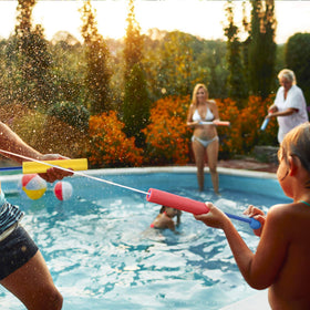 Lehoo Castle water blasters as pool party favors for summer gatherings