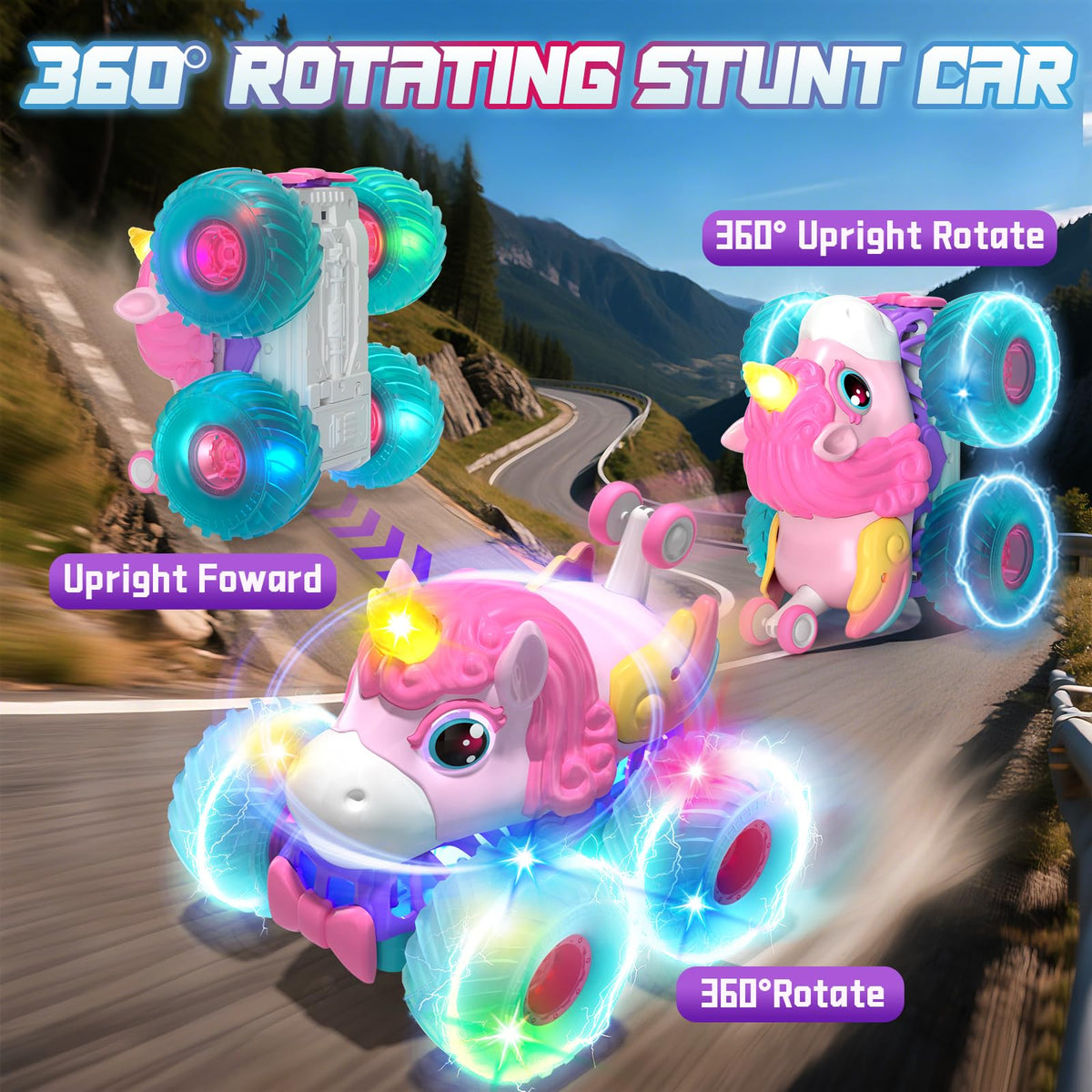 Lehoo Castle 360° rotation stunt for thrilling outdoor and indoor fun.