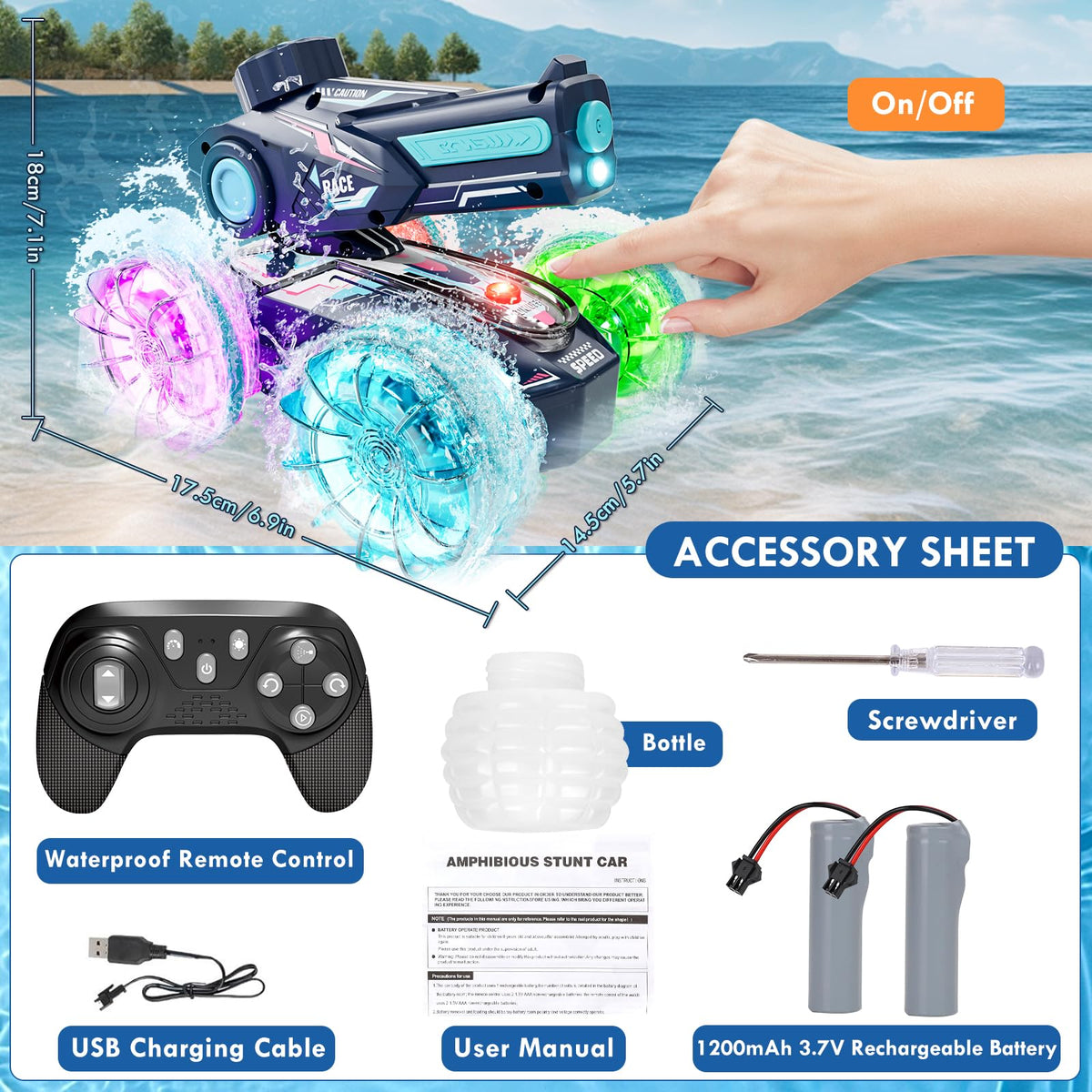 Lehoo Castle RC Car with 2.4GHz remote delivering long-range control.