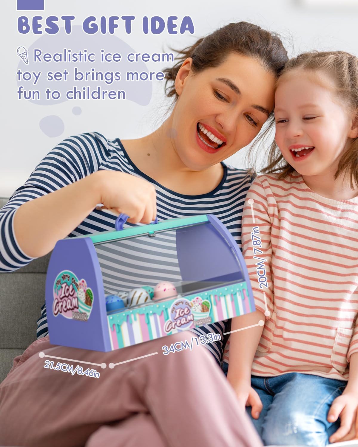 Lehoo Castle apron and accessories complete the realistic ice cream shop scene.