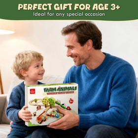 Ideal birthday or Christmas gift for toddlers who love farm animals and trains.