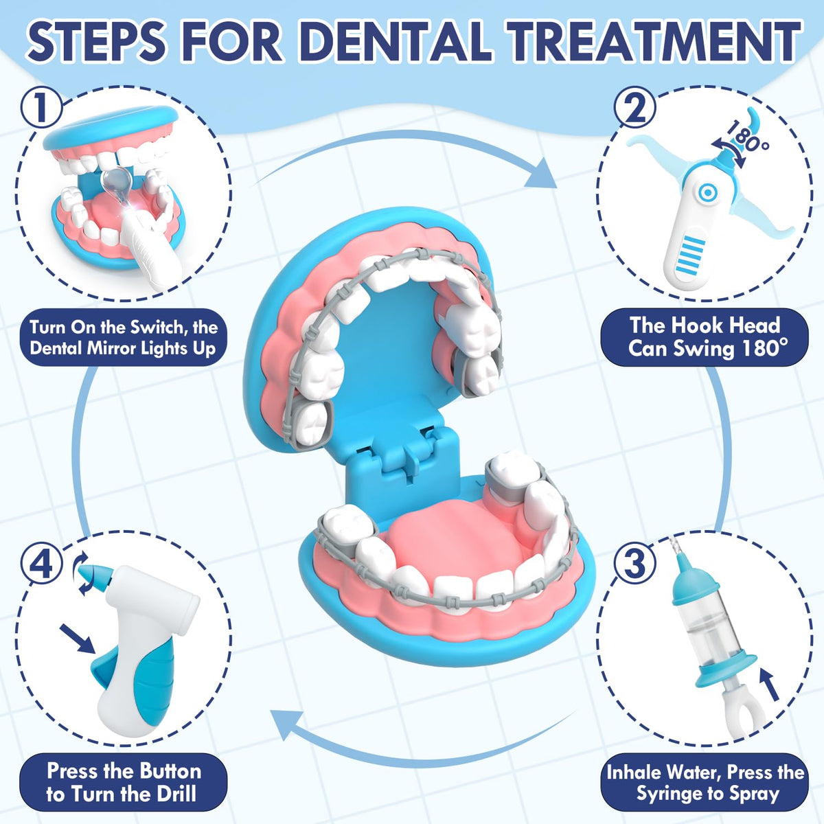 Lehoo Castle clear braces for Invisalign-style pretend aligners.