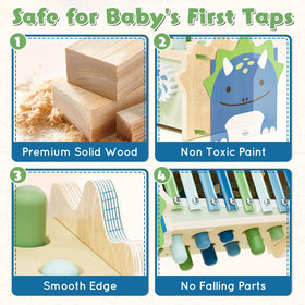Lehoo Castle gear toy demonstrates cause and effect for toddlers.