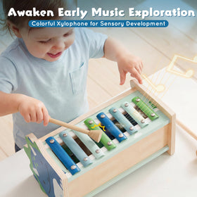 Lehoo Castle wooden mallets fit small hands for safe play.
