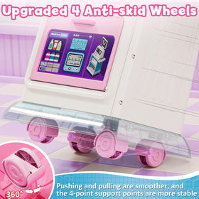 Lehoo Castle doctor cart wheels highlight smooth rolling and stability