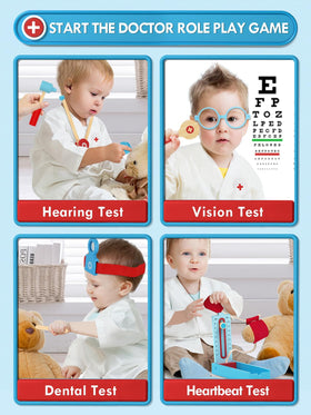 Lehoo Castle Doctor Kit organ cards help toddlers learn body parts safely