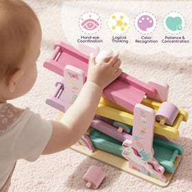 Lehoo Castle durable natural wood with water-based paint stands up to toddlers.