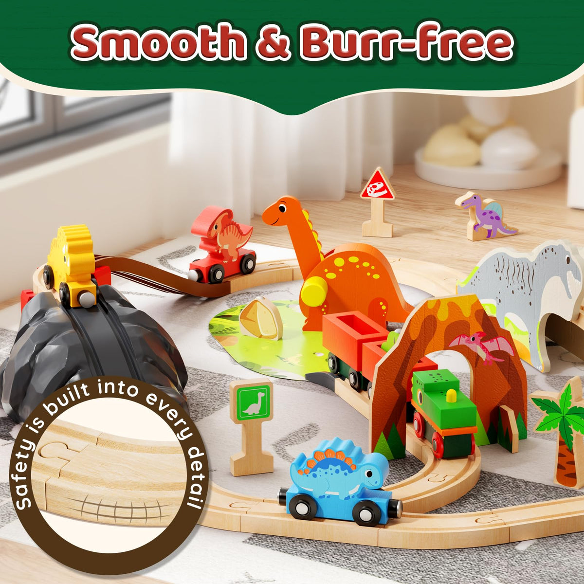 Lehoo Castle durable wood construction withstands countless journeys.