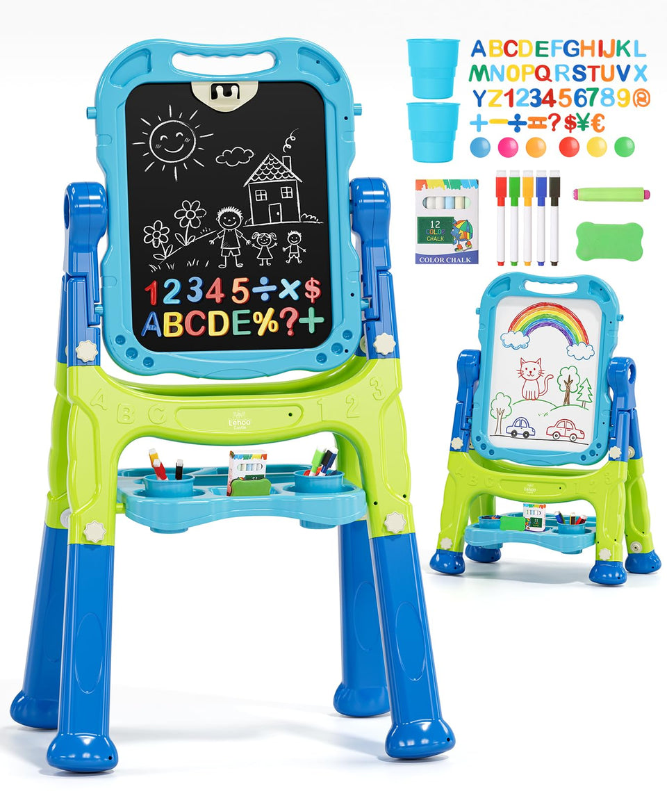 Lehoo Castle easel with a stable tripod stand for safe play indoors or outdoors
