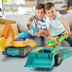 Lehoo Castle excavator toy detail highlighting battery-powered fun and realism.