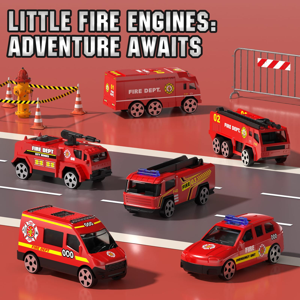 Lehoo Castle fire truck storage garage for organized toy storage.