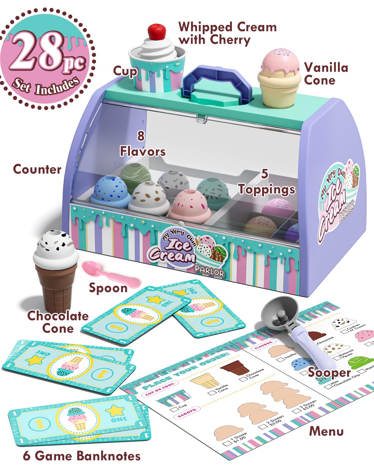 Lehoo Castle cones and cups help kids practice sorting and counting while having fun.