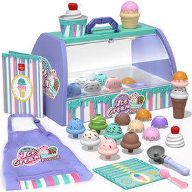 Lehoo Castle ice cream counter playset sparks imaginative pretend play and social interaction.