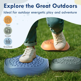 Lehoo Castle balance stones enabling versatile indoor and outdoor play sessions.