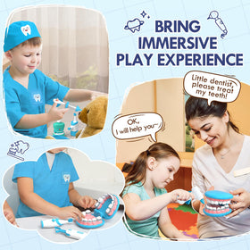 Lehoo Castle kids dentist playset boosts imaginative learning and social interaction.