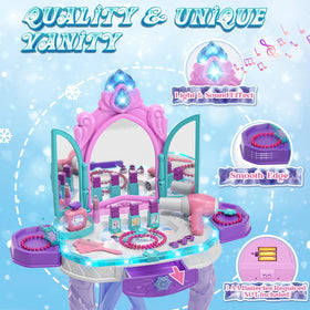 Lehoo Castle stool with LED lights for a cozy dress-up throne