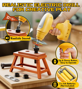 Lehoo Castle mini workbench enhances hands-on building and coordination during pretend construction.
