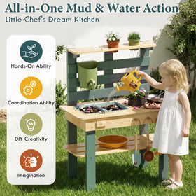 Lehoo Castle Mud Kitchen designed for two or more kids to share.