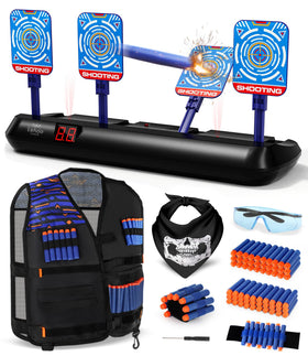 Lehoo Castle Nerf Target Base provides a sturdy setup for backyard shooting.