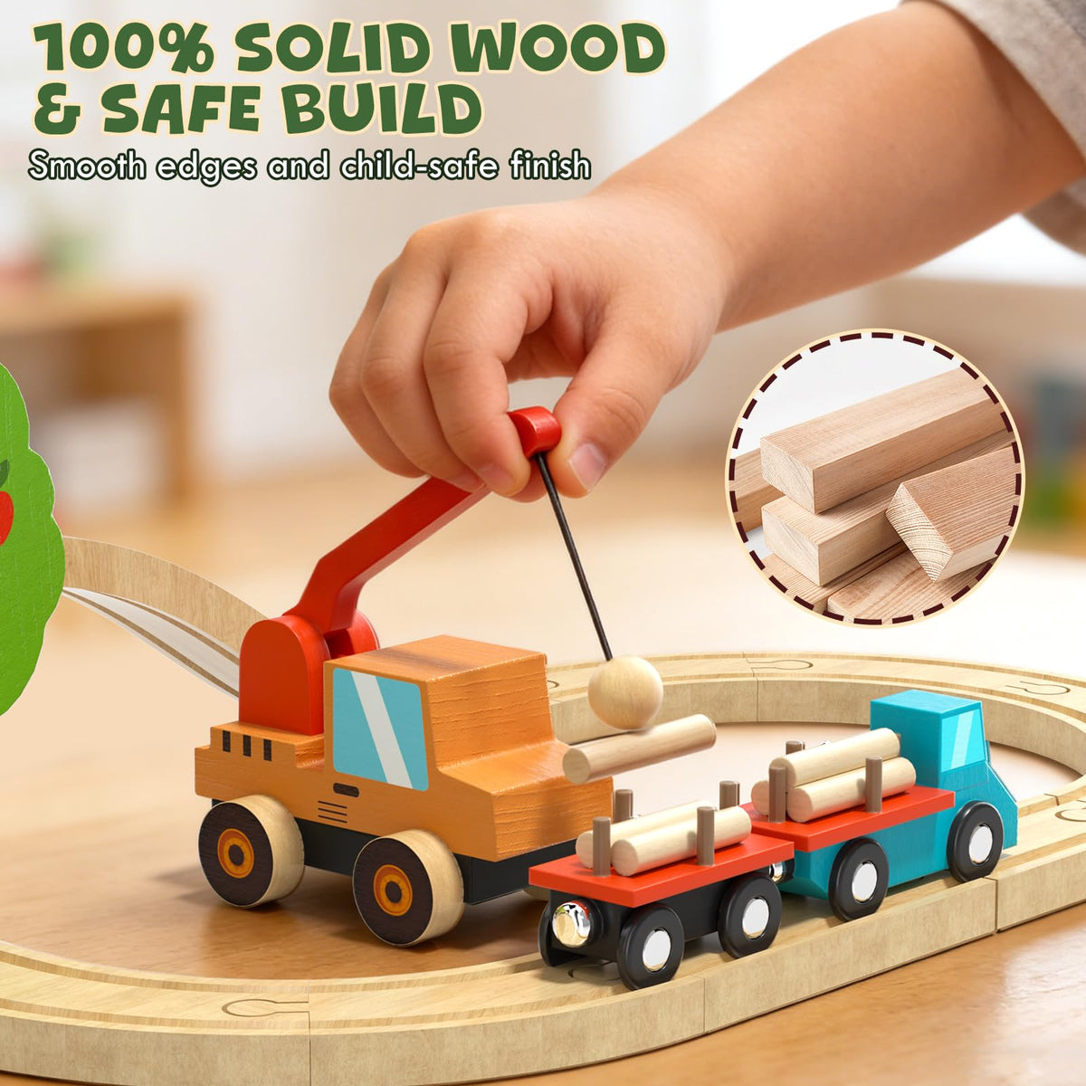 Compatible with major wooden railway sets to expand your child's magical world.