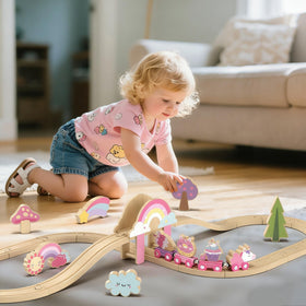 Lehoo Castle wooden train set sparks cooperative play