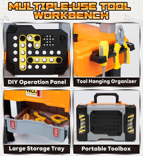 Lehoo Castle bench-to-toolbox transformation for on-the-go play