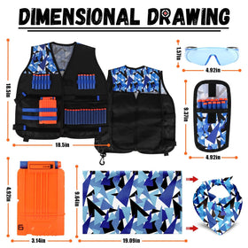 Protective glasses blue for clear protection during fast action