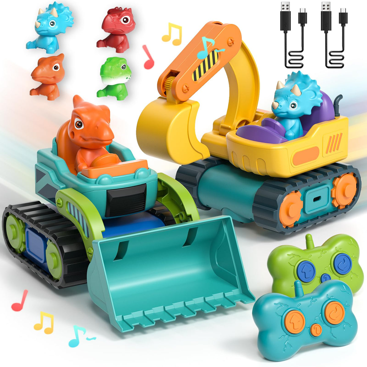 Lehoo Castle RC car pack, front view, ideal for simple toddler racing fun.