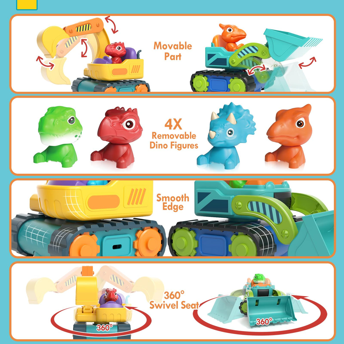 Lehoo Castle safety features in toxin-free ABS plastic for safe play.