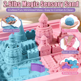 Lehoo Castle Sand Art Kit with molds sparks creative castle-building