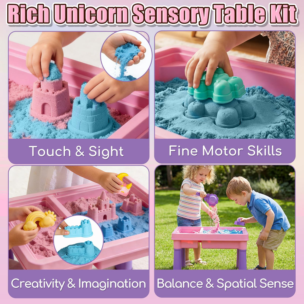 Lehoo Castle Sensory Table assembly and easy storage for space-saving setup