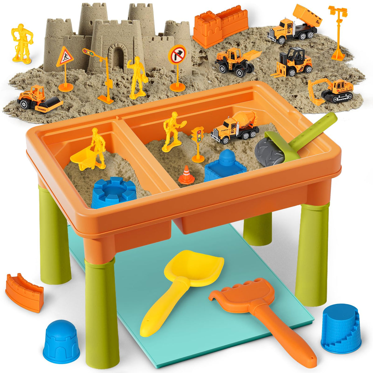 Lehoo Castle sensory table assembly with adjustable legs for versatile setup.