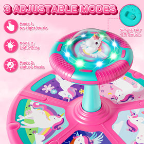 Lehoo Castle sit-n-spin with ABS construction offers stable toddler play.