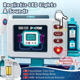 Lehoo Castle sound display featuring heartbeat, ECG, and MRI sounds