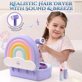 Lehoo Castle star-lit vanity with lights enhances pretend play ambiance.