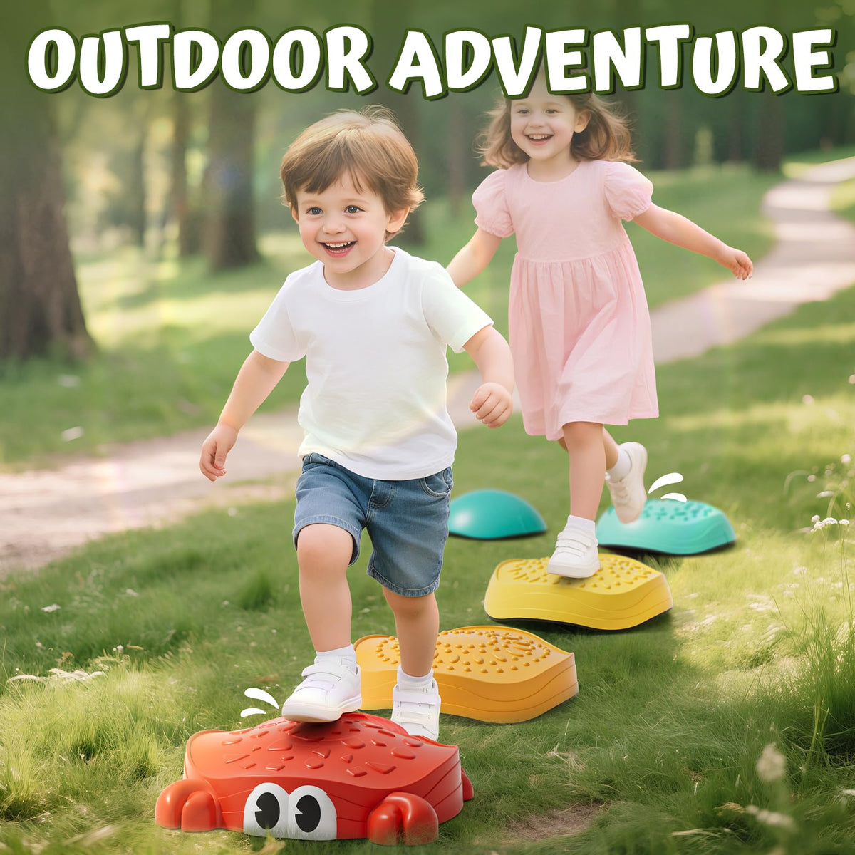 Lehoo Castle stepping stones non-slip base for safe footing