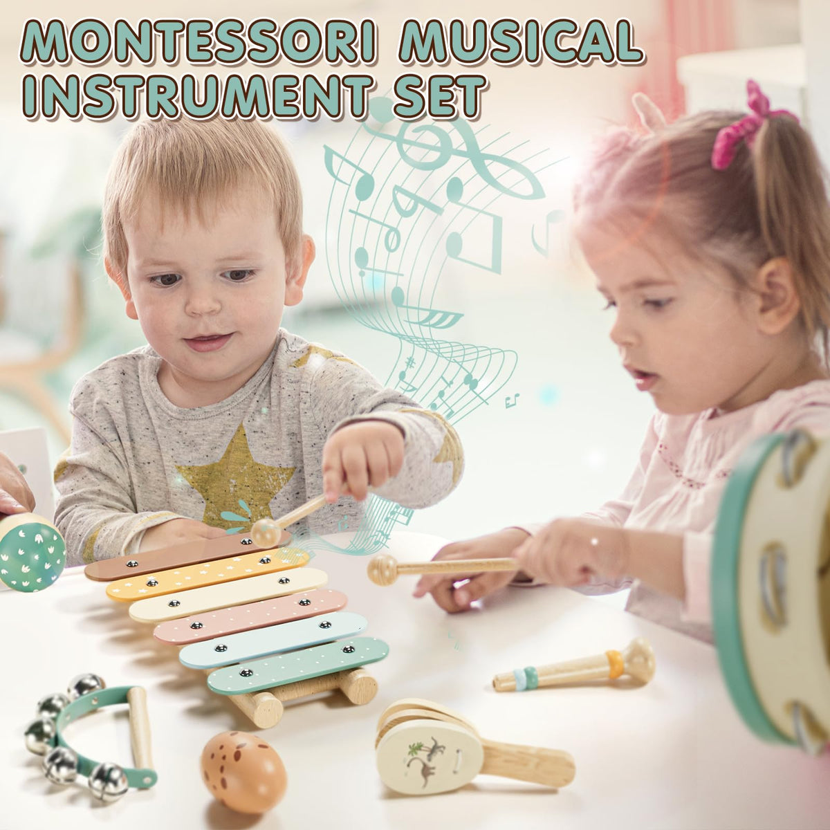 Lehoo Castle tambourine encouraging group play with a satisfying rattle