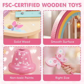 Lehoo Castle Toddler Drum Set unicorn guiro introduces textured sounds for discovery