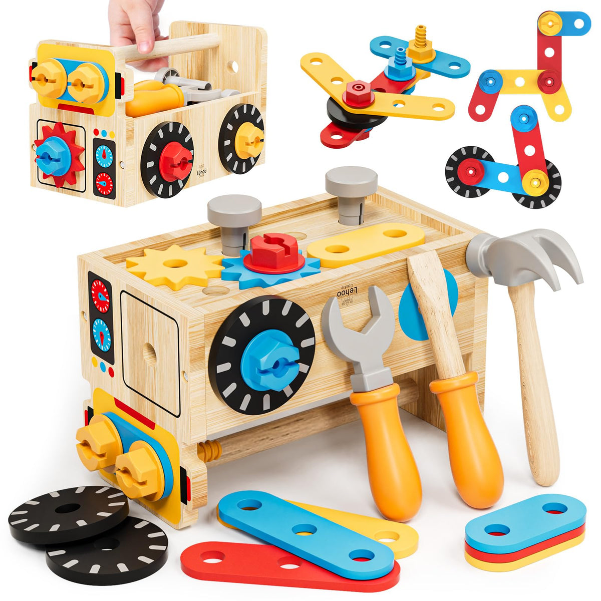 Lehoo Castle toolset toolbox handle showing portable storage for pretend play