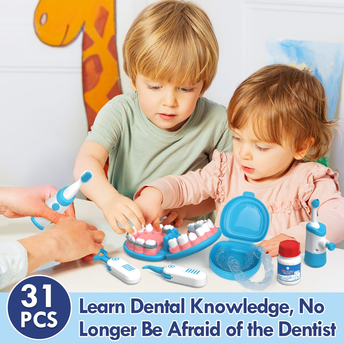 Lehoo Castle toy instruments support fine motor skills during care play.