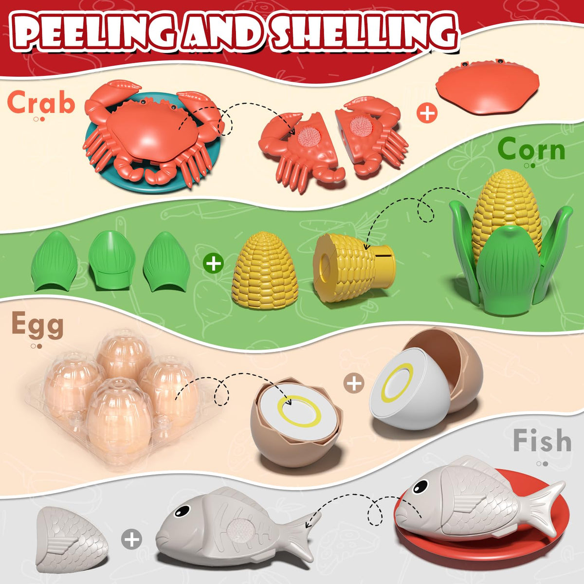 Lehoo Castle peeler adds realistic kitchen detail for creative play.