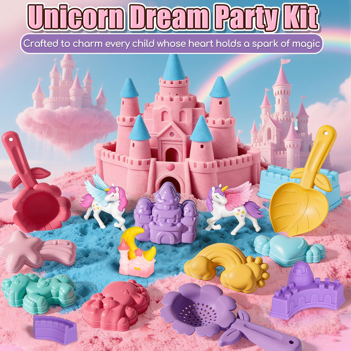 Lehoo Castle Unicorn molds and tools for creative sand builds