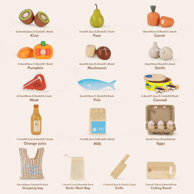 Lehoo Castle wooden cutting board and knife—safe role play tools for kids.