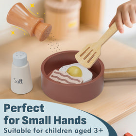 Lehoo Castle wooden play coffee cup adds a charming beverage prep element.