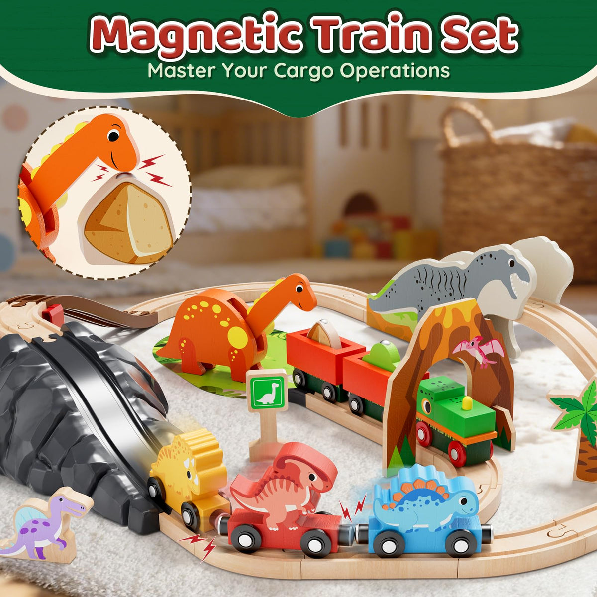 Lehoo Castle wooden track curve enables scalable layouts for growing play sets.