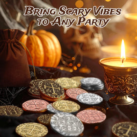 Leib Games shiny gold doubloons coins for premium party props