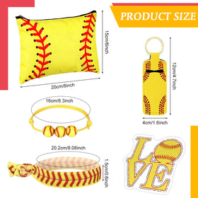 LEIFIDE softball hair ties 12 pcs soft elastic for all ages