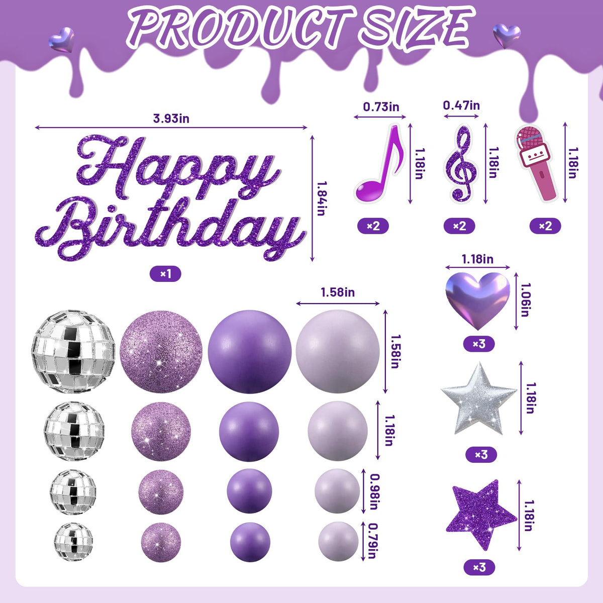 Leinuosen card inserts with stars complement cake decor