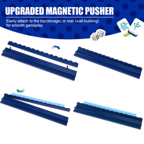 Leinuosen magnetic pushers attached to racks speed up tile management